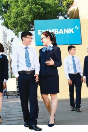 Áo đồng phục ngân hàng Eximbank
