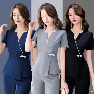 Áo spa cổ V