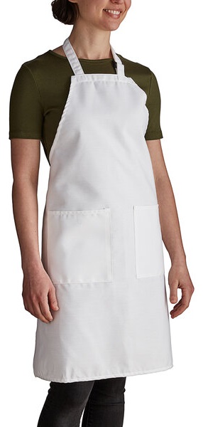 Tạp Dề Phục Vụ Màu Trắng Có Túi