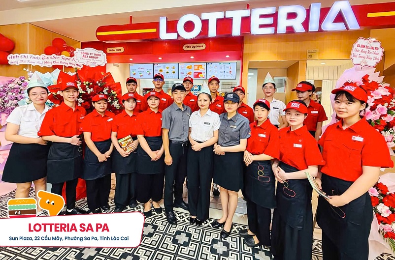 Mẫu áo đồng phục LOTTERIA Việt Nam cho nhân viên
